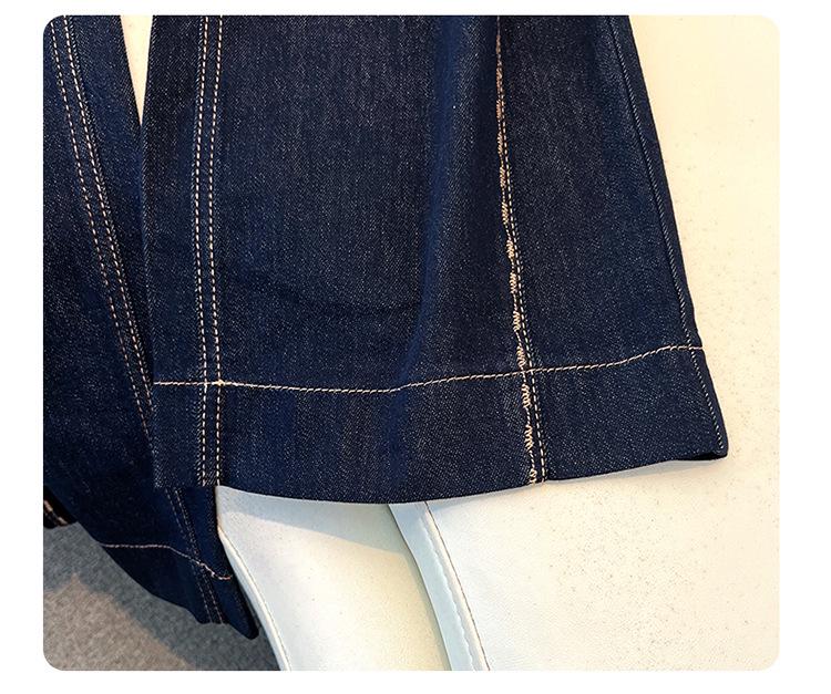 Women's 2025 Dark Wide-Leg Jeans: Stylish Loose-Fit for Spring & Autumn