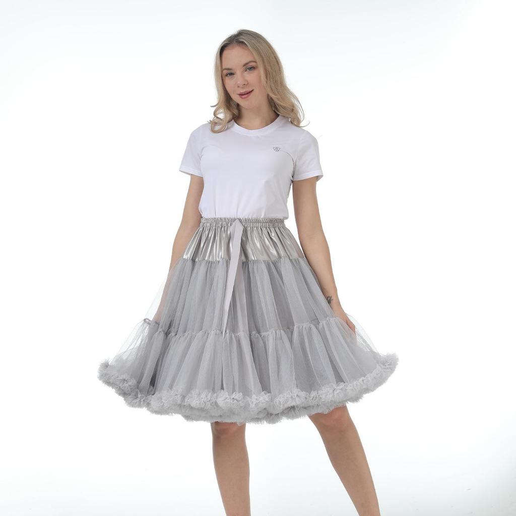 Adult Lolita Super Puffy Hexagonal Mesh Skirt Petticoat for Cosplay Dance