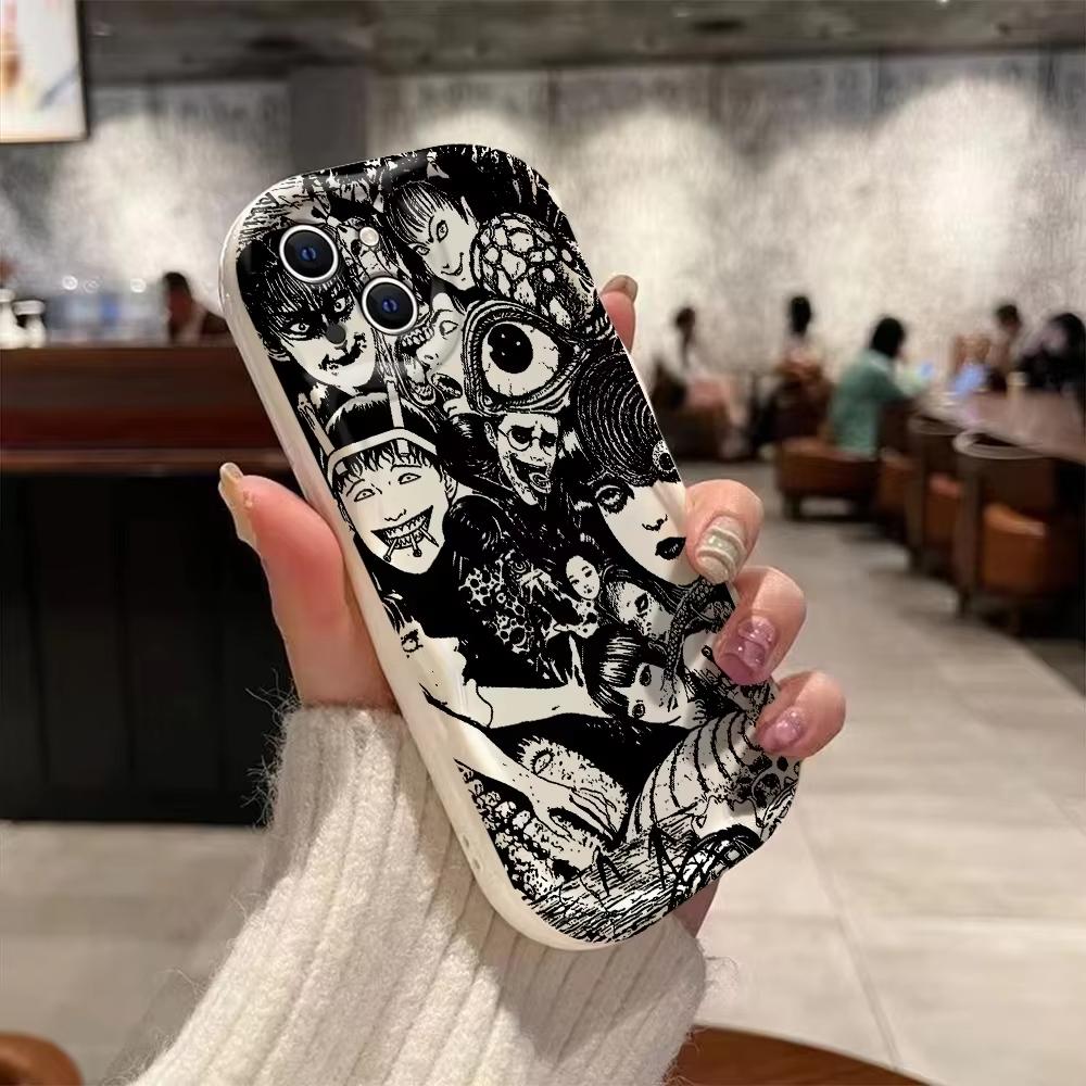 Junji Ito skrekk Hete tegneserier Tomie Telefondeksel For iPhone 16 15 14 13 12 11 Pro Max XS X XR 7 8 SE Støtsikkert Mykt Deksel