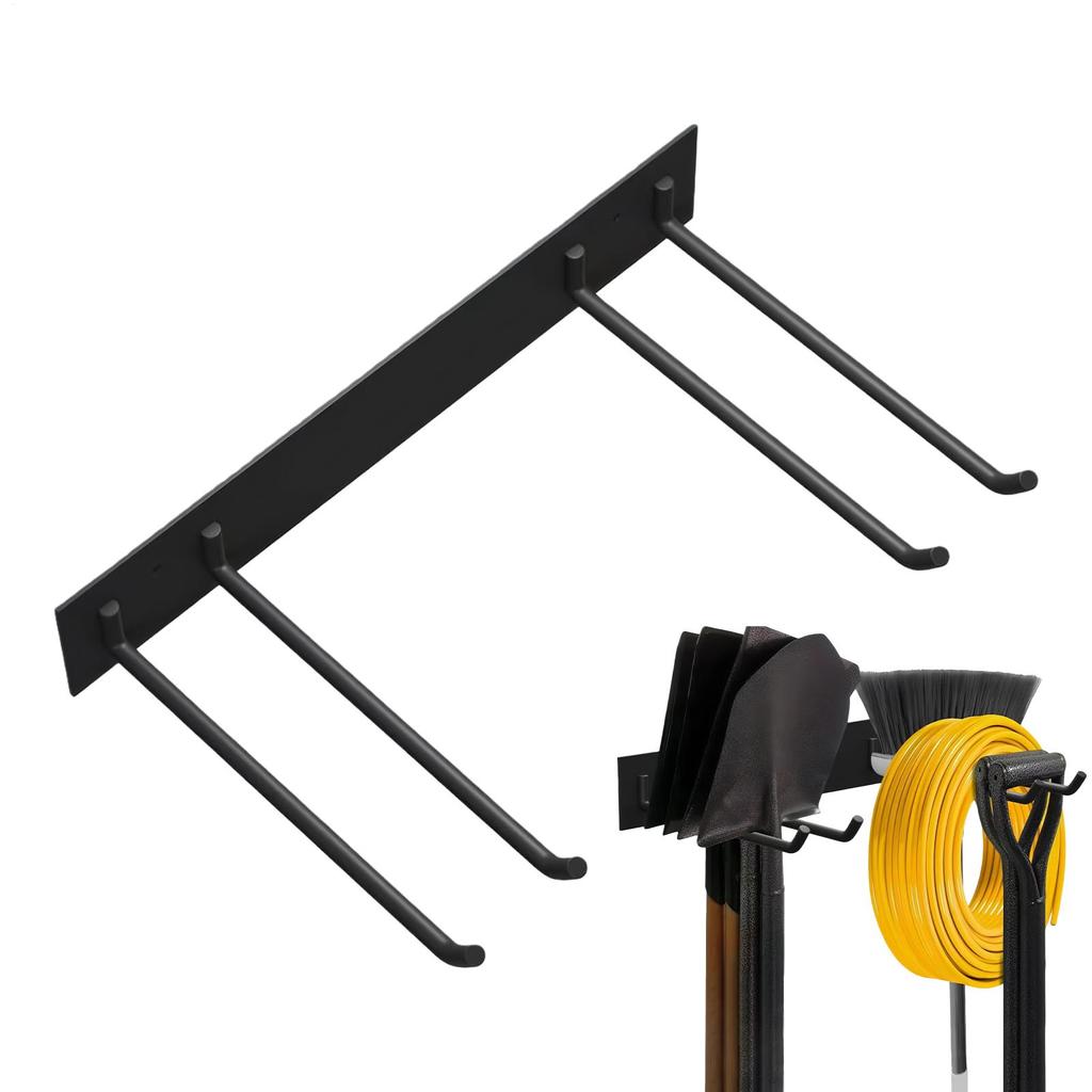 Wall Mount Garage Tool Organizer Heavy Duty Folding Storage Rack Holds 240 Lbs Steel Gardening Tool Hanging Hook For Shovel