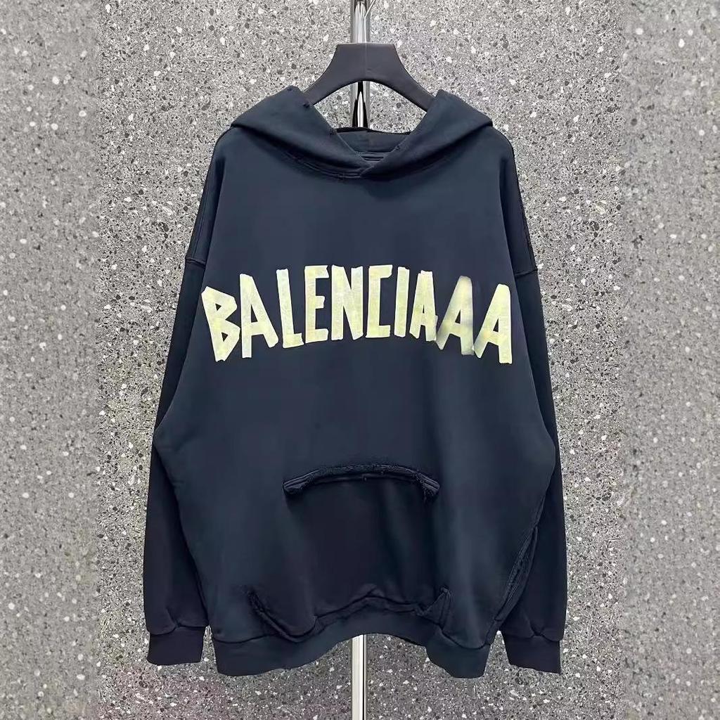 B Marke 23SS Gelbes Logo Unisex Oversized Hoodie