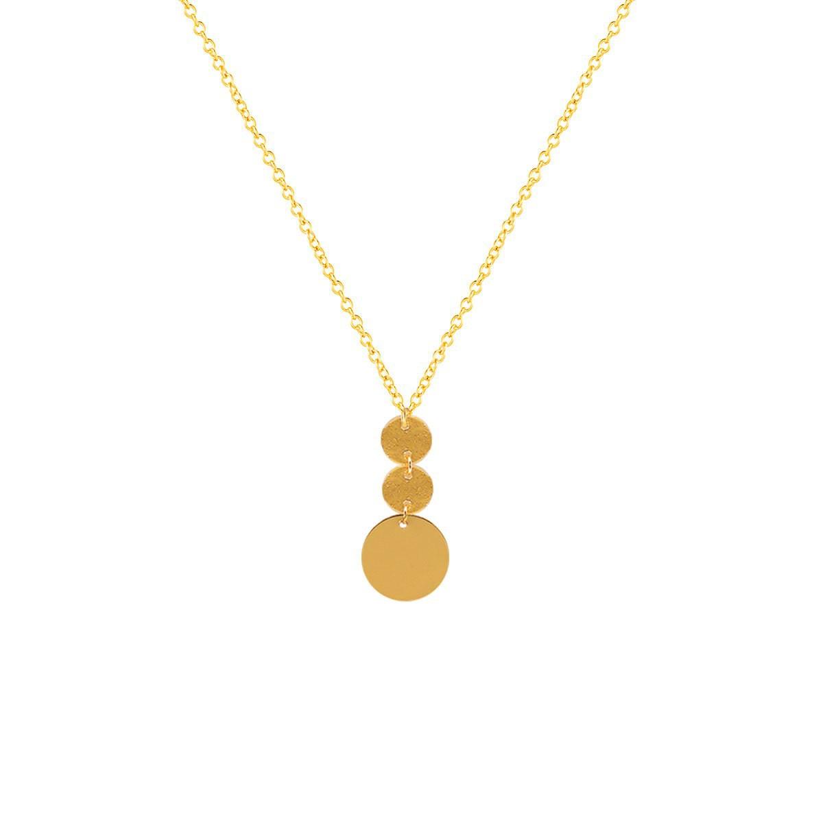 

Large and small round sequined necklace, personalized creative accessories pendant collarbone chain золотой