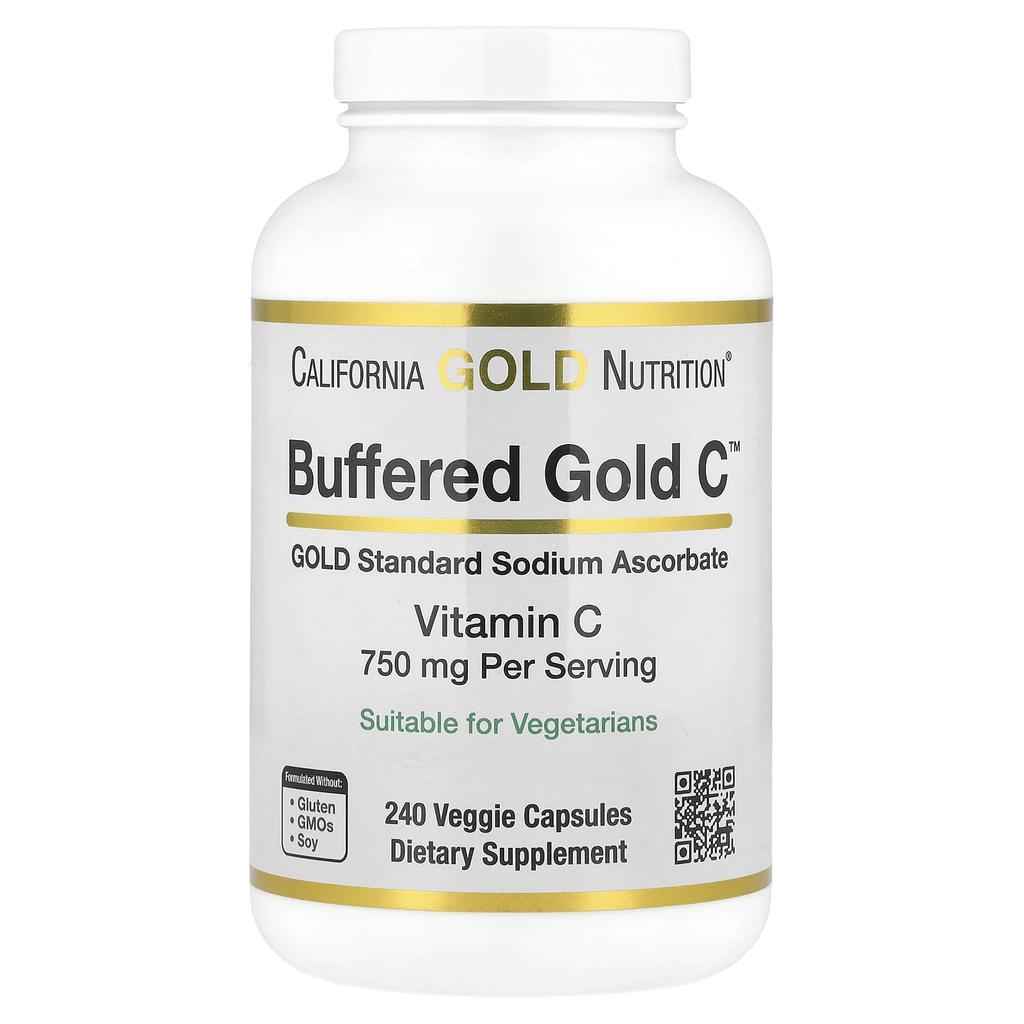 Buffered Gold C™, Gold Standard Sodium Ascorbate (Vitamin C), 240 Veggie Caps