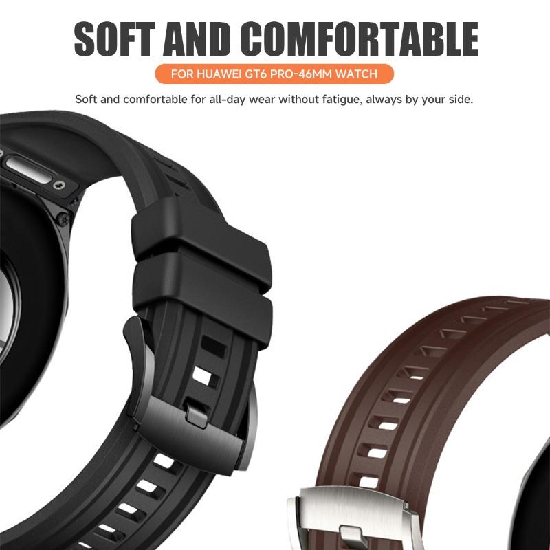 No Gaps Silicone Strap for Huawei Watch GT6 Pro 46mm Offical Soft  Adjustable Sport Straps for GT6Pro 46mm Quick Release Band