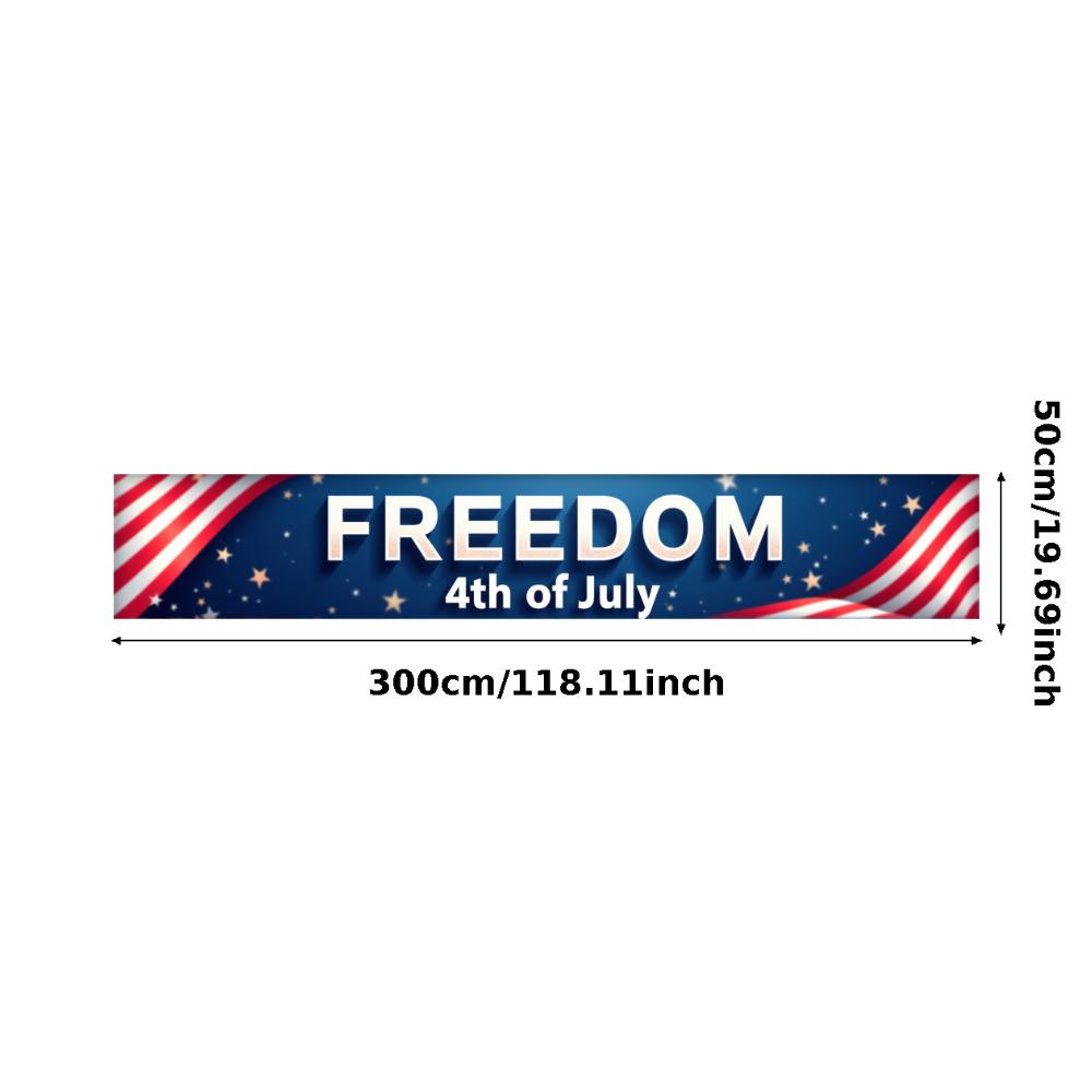 Outdoor Indoor Use Independence Day Banner Vibrant Colors 4th of July Banner Eye-Catching Weather Resistant