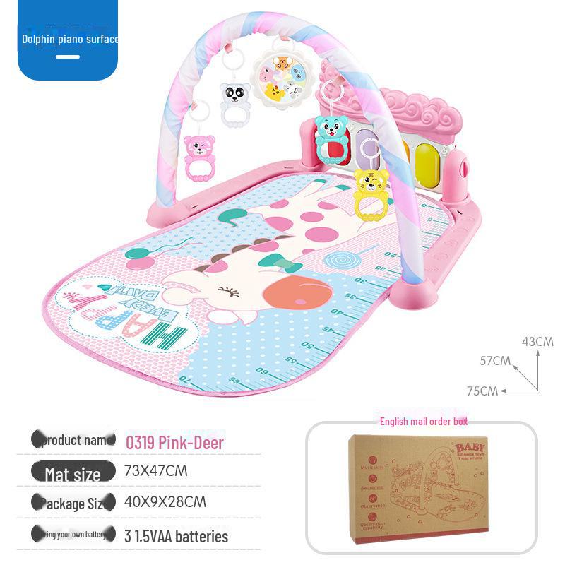 Baby Fitness Rack Music Play Mat with Piano and Drum Features