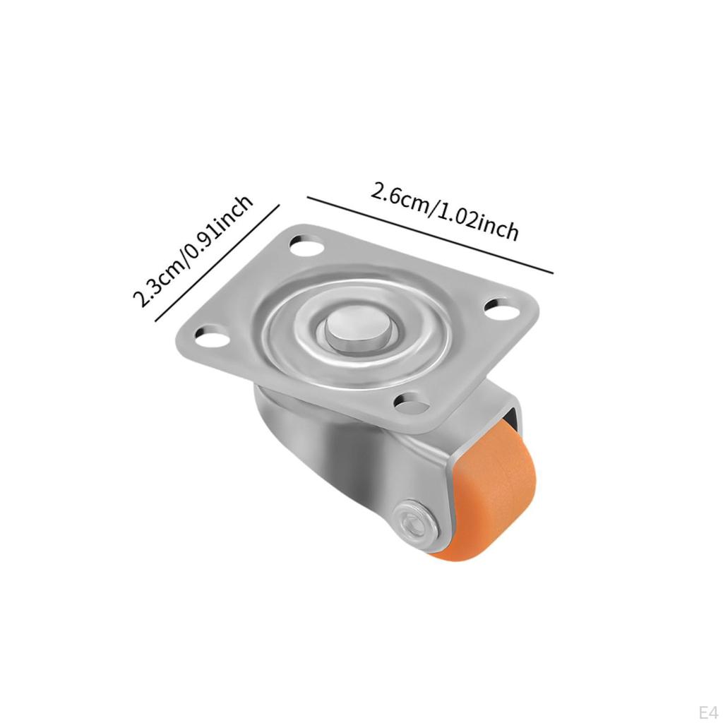 4 -pack Small 047 Inch Steering Rollers for Furniture And Workbenches