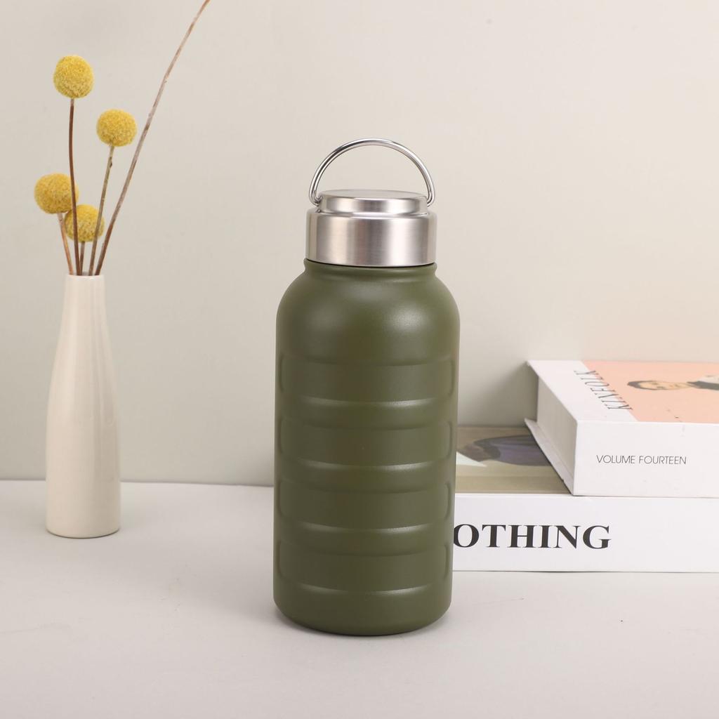 Creative Stainless Steel Mug Girl Handle Portable High-value Water Cup 1000ml Large-capacity Ins Wind Cup