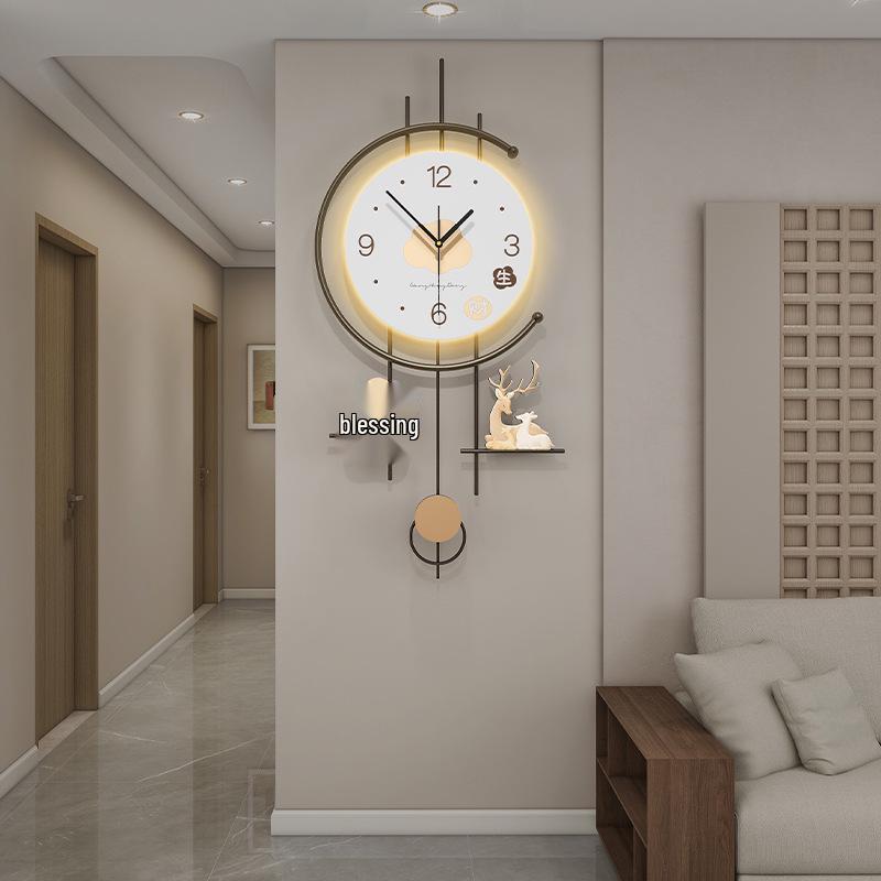 High-End Creative Living Room Wall Clock: Elegant Design for Home Decor