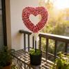 Boxwood Heart With Bow Topiary