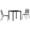 Garden Dining Set 3 Pcs Anthracite Powder Coated Steel