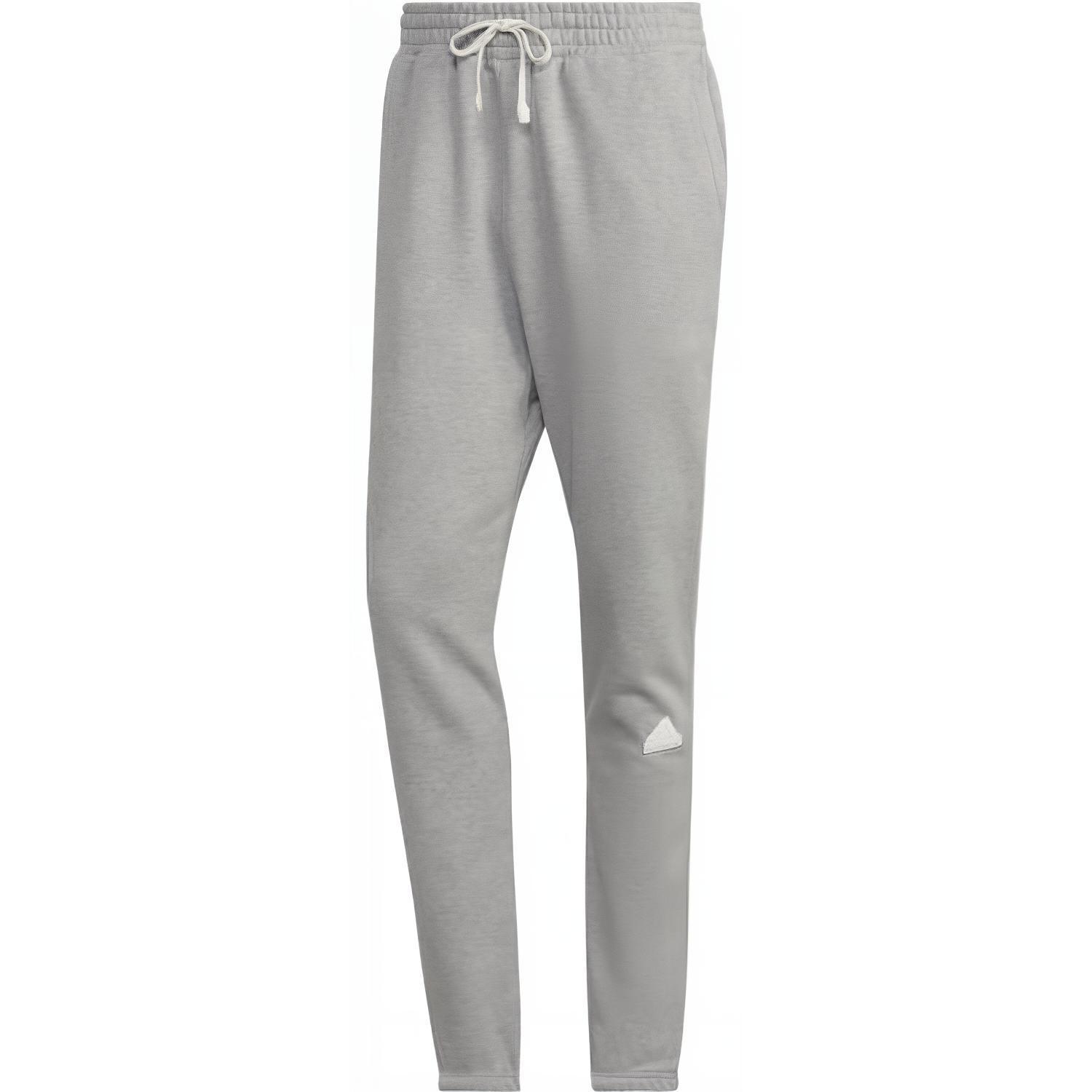 Men s adidas New Fl Pants Solid Color Small Logo Label Bundle Feet Sports Pants/Trousers/Joggers Gray HN1938 L