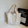 Large-capacity canvas tote canvas bag for going to work, high-value and versatile literary and artistic student one-shoulder bag