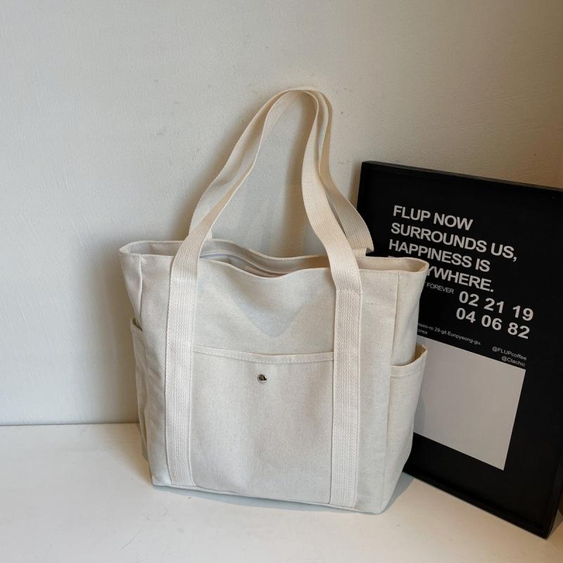 Large-capacity canvas tote canvas bag for going to work, high-value and versatile literary and artistic student one-shoulder bag