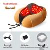 Electric Heated U-Shaped Memory Foam Neck Pillow for Travel & Office
