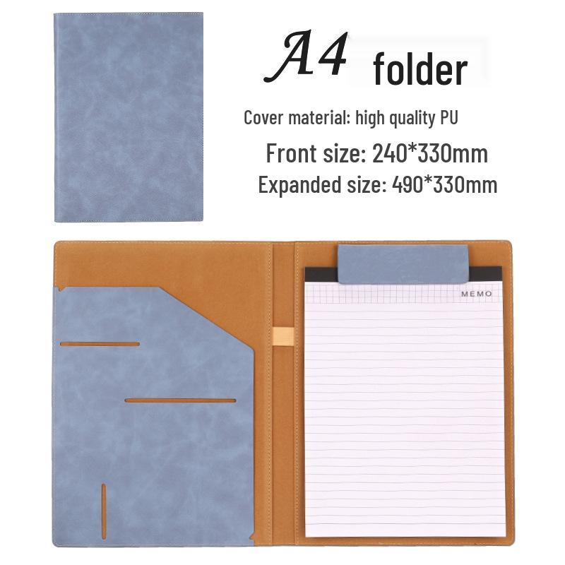 Business Data Archive: A5 Contract & A4 Conference Leather Folder with Multifunction Manager Clip Pad.