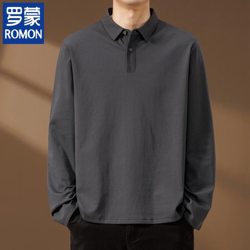ROMON Men s Long Sleeve Polo T-Shirt XL