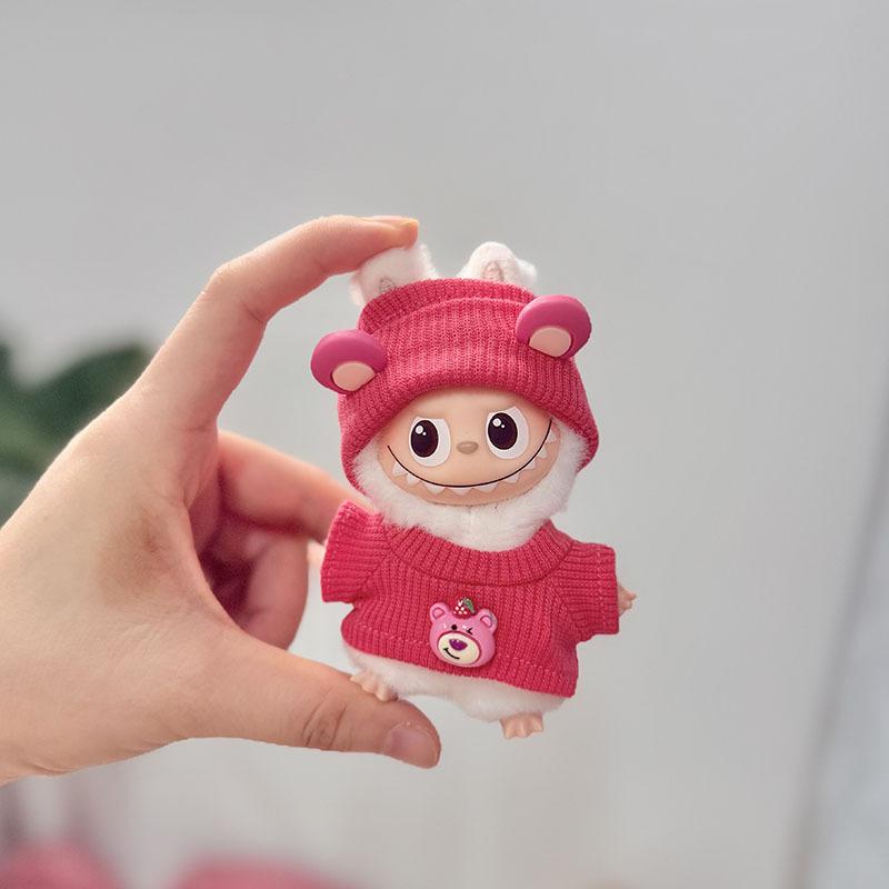 Mini Version 4.0 Vinyl Face Plush Blind Box Doll Clothes Christmas Set Small Nose Gaga Heart Bottom Password