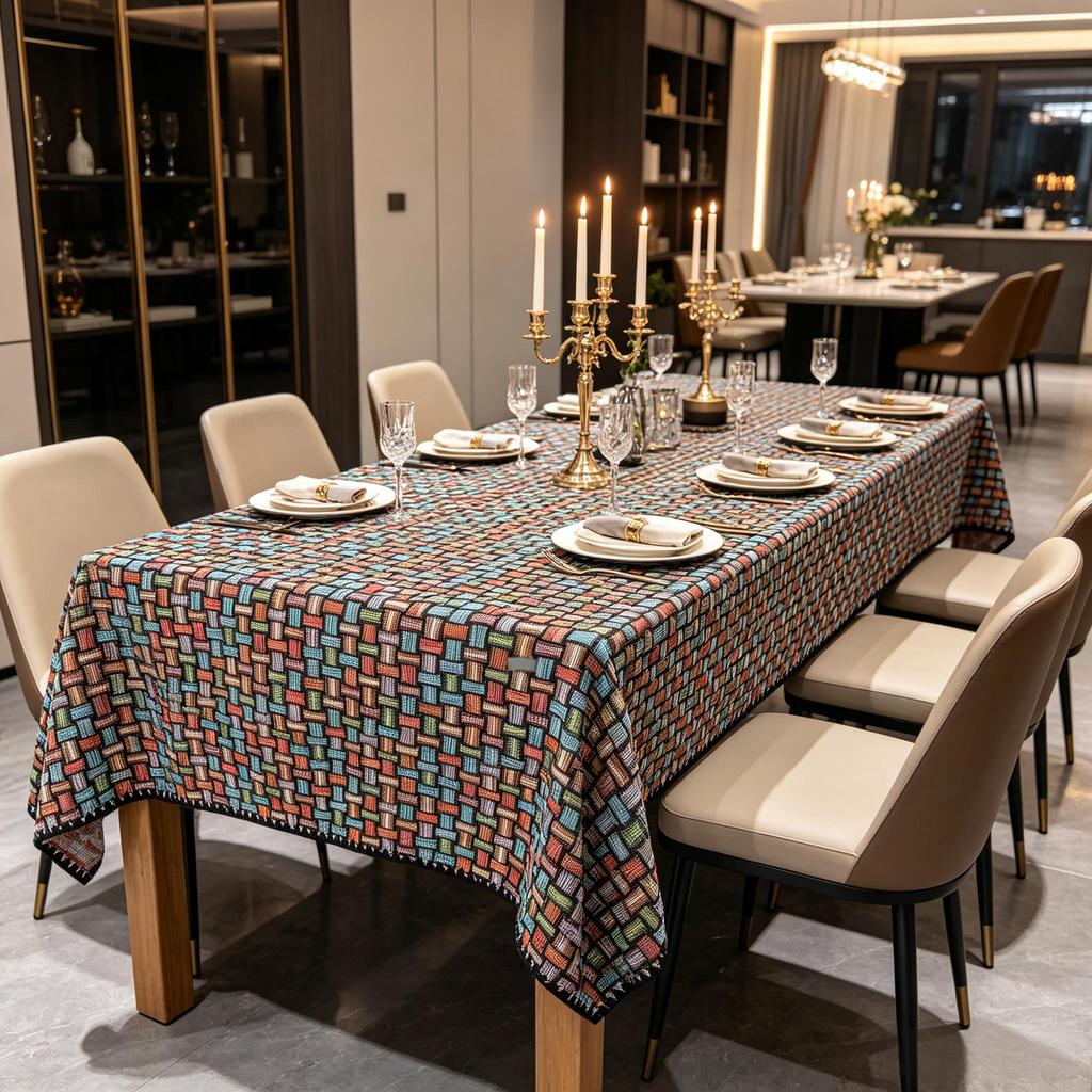 Dining Kitchen Party Daily Household Rectangle Cotton Linen Soft Washable Table Cloth