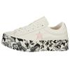 One Star Platform Ox Canvas Shoes White/Black/Pink Women's 561767C