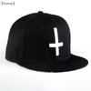 Snapback Baseball Hat Cross Embroidery Adjustable Hip-hop Hat For Youth Men Women Fashion Cap Flat Trend Sunscreen Hat