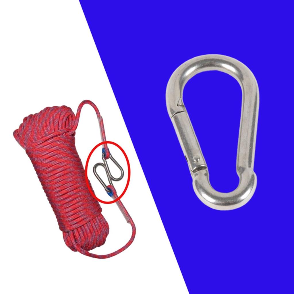 316 Stainless Steel Carabiner Clips, Heavy Duty Spring Snap Hooks for Gym, and Outdoor Activities -