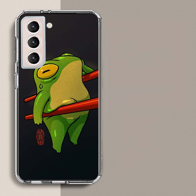 Cute Mouse Axolotl Frog Wizard Phone Case For Samsung Galaxy S25 Edge S24 S23 FE S21 S20 S10 Plus S22 S26 Ultra Cover Clear Case