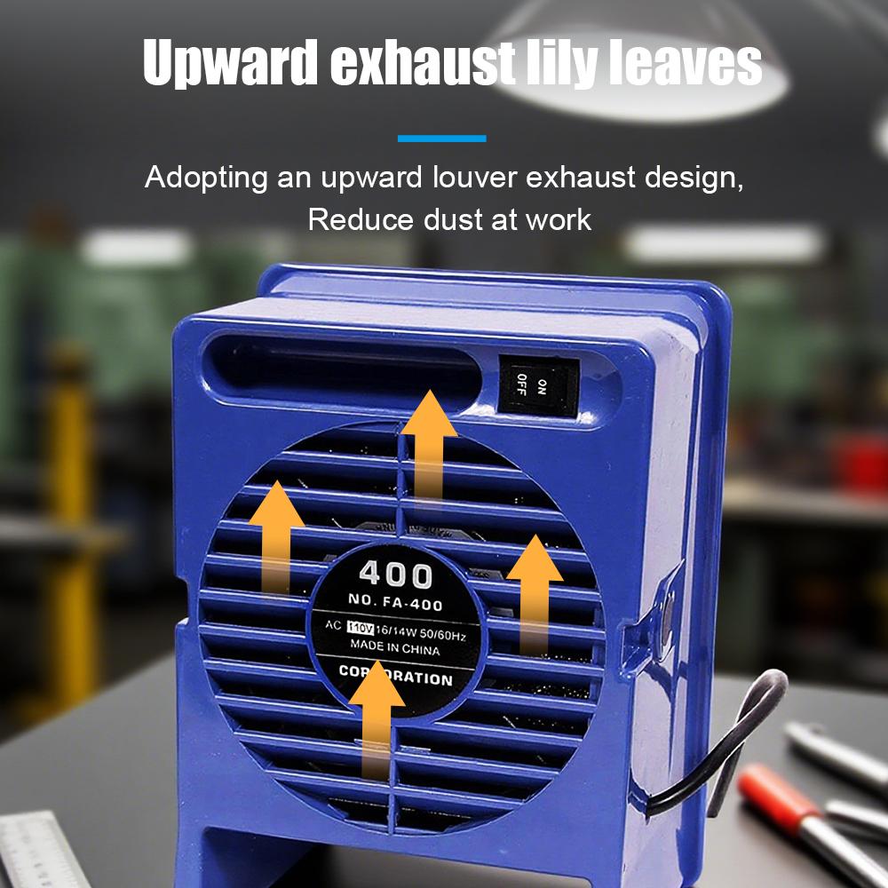 FA-400 Exhaust Fan Fume Extractor Soldering Iron Fume Filter Electronic Repair Smoke Extraction Equipment with Activated Carbon