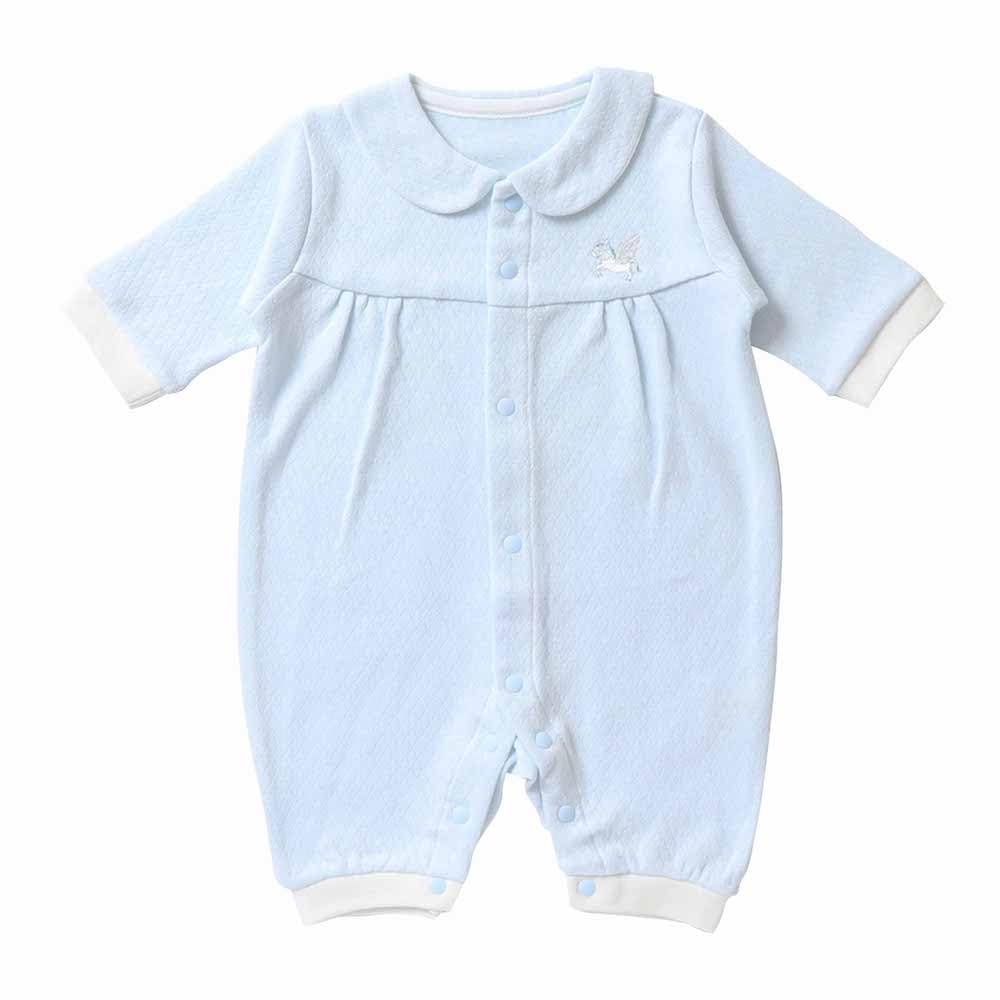 de Diamond Face Pegasus Embroidered Mini Baby Winter 13602 [Cream Coco] Coverall, Coverall, Newborn, Baby, Clothes, 100% Cotton, Pink, Blue, Cute,