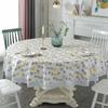 Pvc Lace Tablecloth Waterproof Oil-Proof Round Table Cloth Printed Home Dining Table Cover For Wedding Party Decor