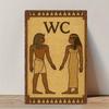 Vintage Ägyptisches Blechschild Wandkunst Heimdekor Metallposter Hängendes Schild
