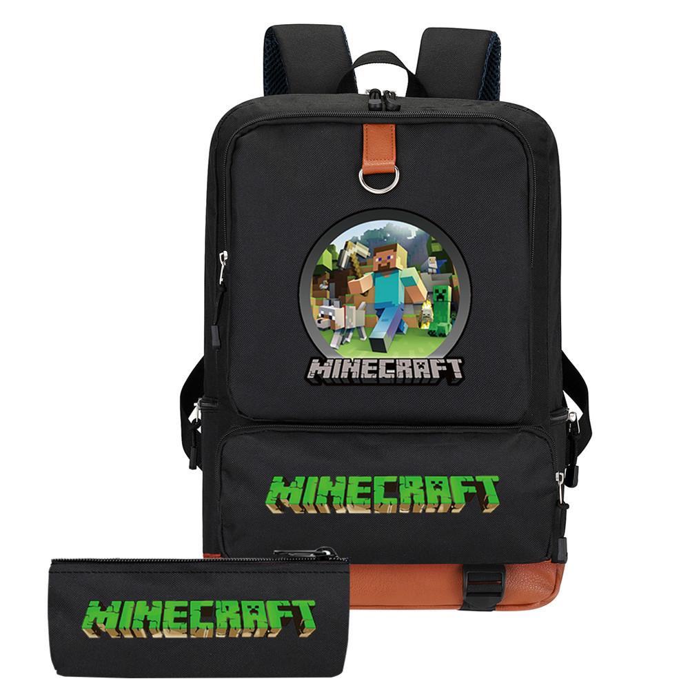 My World Schoolbag Game Merchandise Student Large-Capacity Printing Two-Piece Schoolbag Men S And Women S Bags Backpack