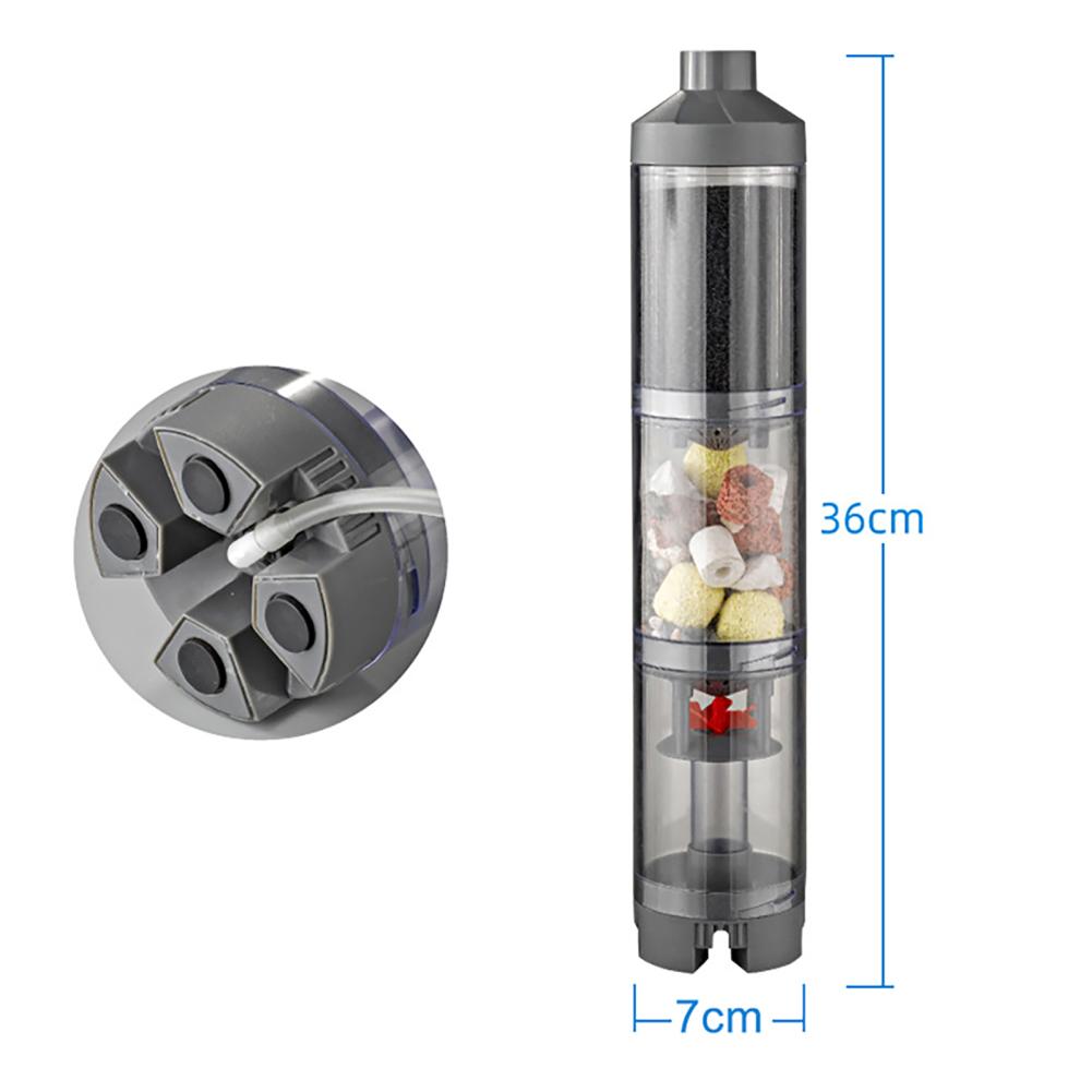 1pcs Aquarium Filter Submersible Fish Tank Automatic Stool Suction Collector Aquarium Internal Air  Fish Poop Cleaner Filter