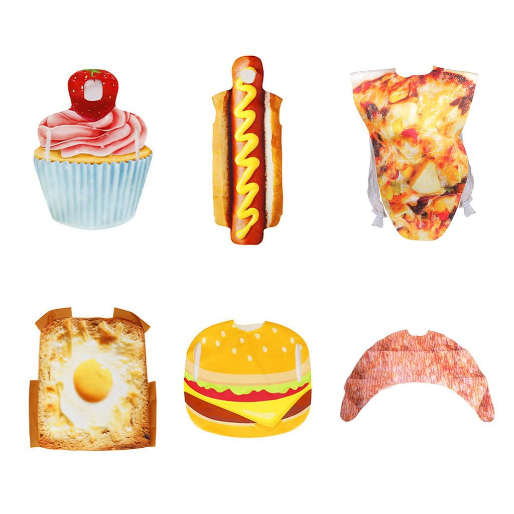 Realistic Food Fancy Dress Costume Funny Pizza Hamburger Dressing Up Outfit For Adults Cosplay Theme Event