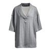 Men T-shirt V-Neck Short Sleeve Twist Jacquard Texture Tee Shirt Solid Color Loose Fit Summer Knitting Tops