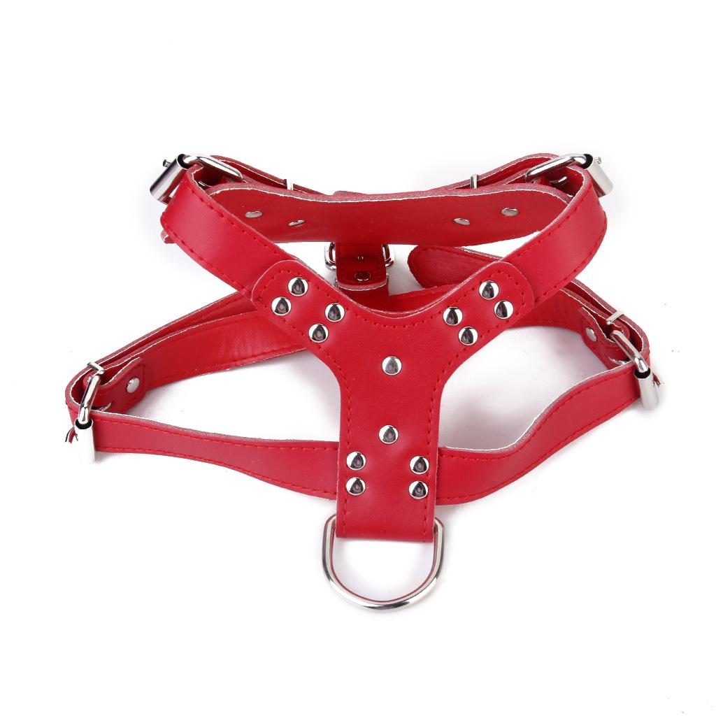 Buy Genuine Leather Adjustable Dog Chest Strap Belt Harness Pet Walking