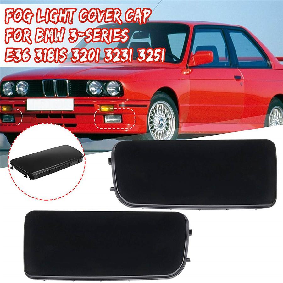 2-Pcs Front Bumper Fog Light Cover Cap For Bmw E36 51118122449 /-50