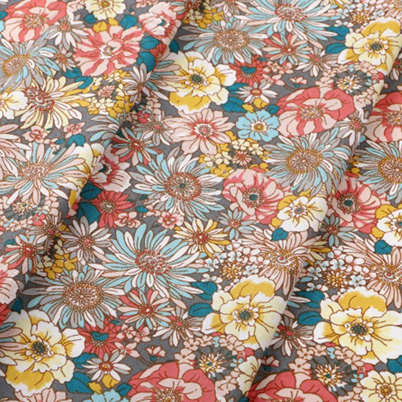 100x150cm French Sweet Floral Fabric Pure Cotton Printed Poplin Fabric Girl Dress Clothing Fabric Handmade DIY Accessories