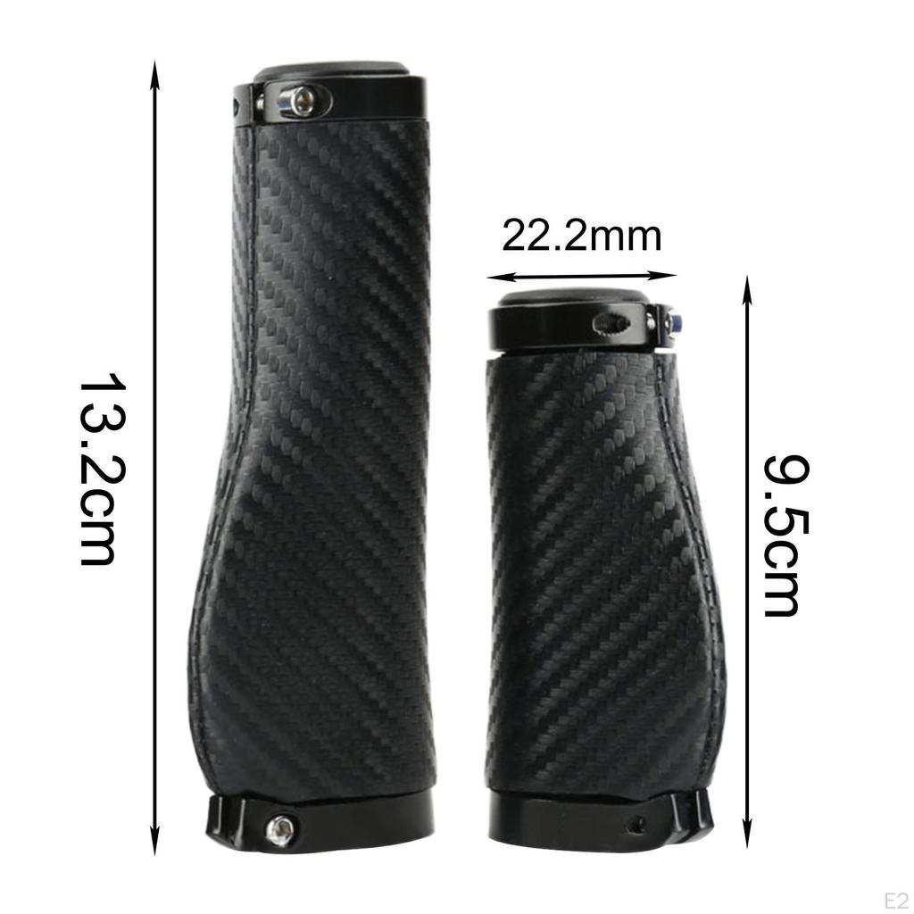 2 Pieces Universal Handlebar Grips Comfortable Slip Ergonomic Bar Shock Absorption Riding