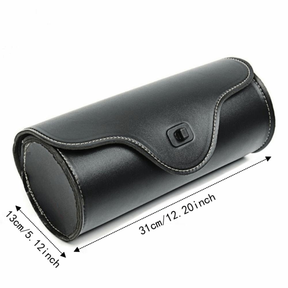 Waterproof Motorcycle Tool Bag Retro Front Fork Barrel Bag Sturdy Saddle Tail Pack  Outdoor Riding
