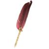 Vintage Retro Feather Dip Pen Stainless Steel Nibs Calligraphy Writing Ink Pen Gift(wine Red)