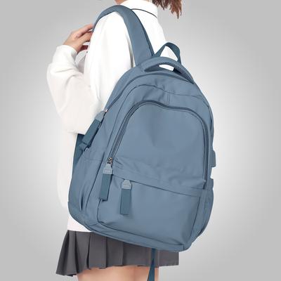 Rucsac Casual de Modă cu Capacitate Mare, Rucsac Școlar pentru Laptop Culoare Solidă, Geantă Școlară Simplă Drăguță cu Fermoar pentru Fete Băieți