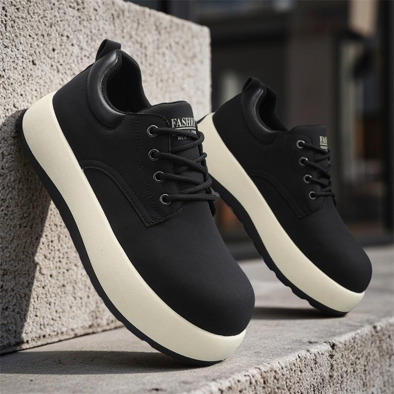 Hässlich süß großer Kopf Martin Schuhe Herbst und Winter lässige Lederschuhe Plateau höhenverstellende Schuhe Lederschuhe