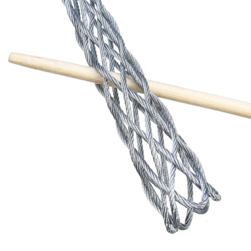4-25mm Galvanizing Metal Cable Socks Antislip Pipe Conduit Cable Puller wire grips Pull Net Cover Accessory