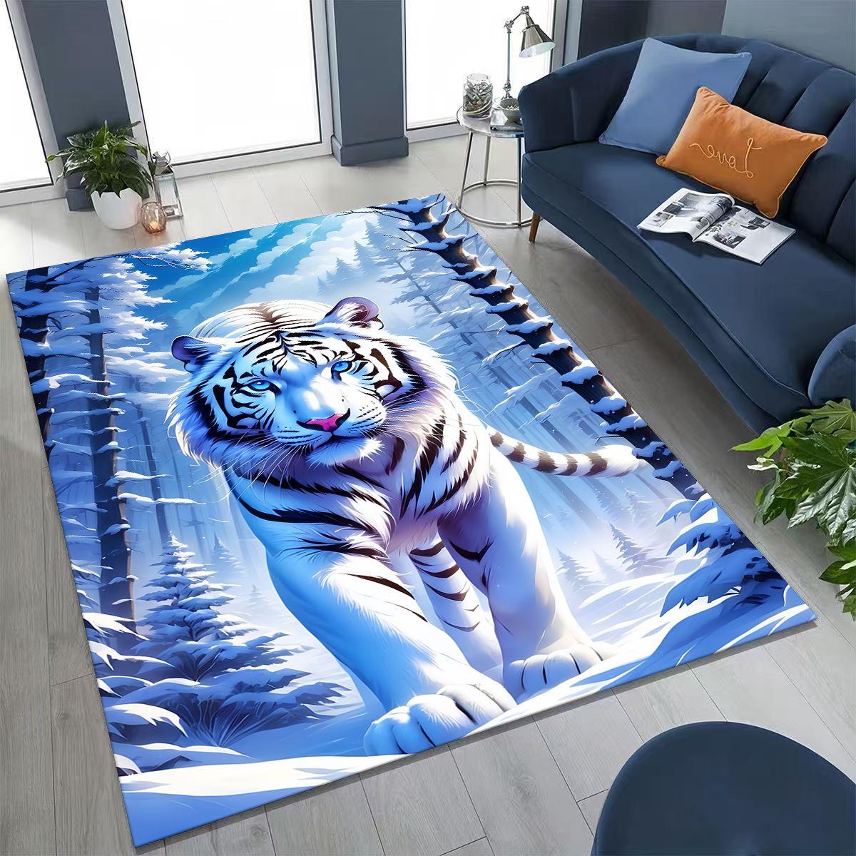 

27 Стилей Дикое Животное Тигр Зверь Мультяшный Ковер для Спальни Гостиной Дивана Дома Декор Придверный Коврик, Большой Детский Игровой Нескользящий Напольный Коврик 70x100cm( 27x39in )