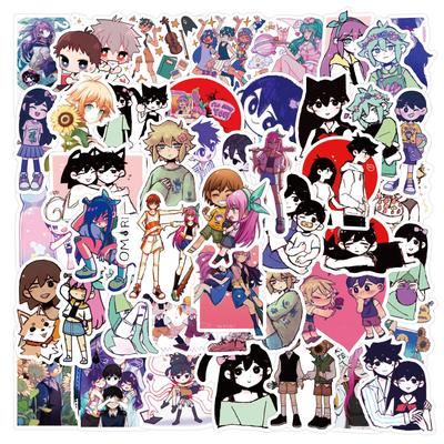 60 New Omori Cartoon Anime Graffiti Stickers Decorate Guitar Notebook Suitcase DIY Stickers