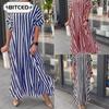 Fashion Summer Spring Short Sleeve V-Neck Casual Dresses Unique Design