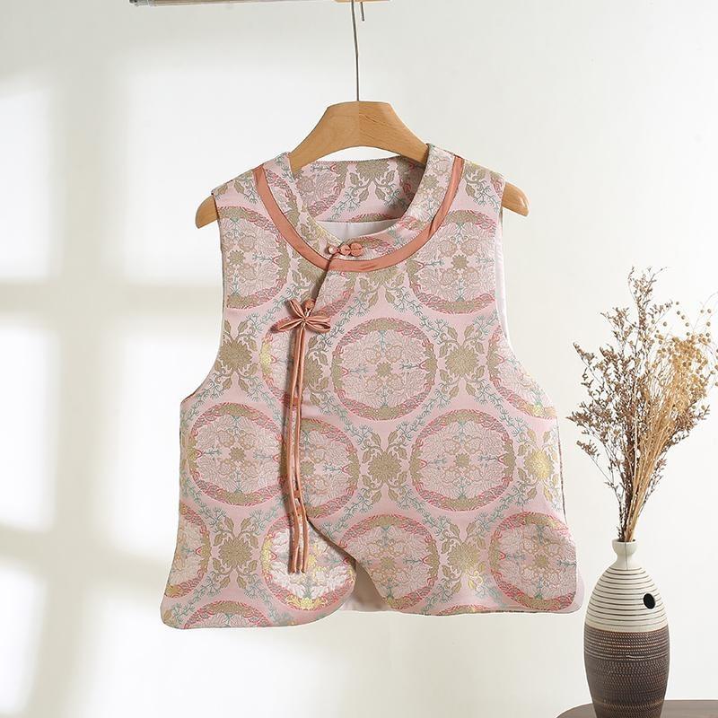 

High-end vest vest vest, new retro jacquard diagonal jacquard women s vest 3XL ([Recommended 138-75kg])