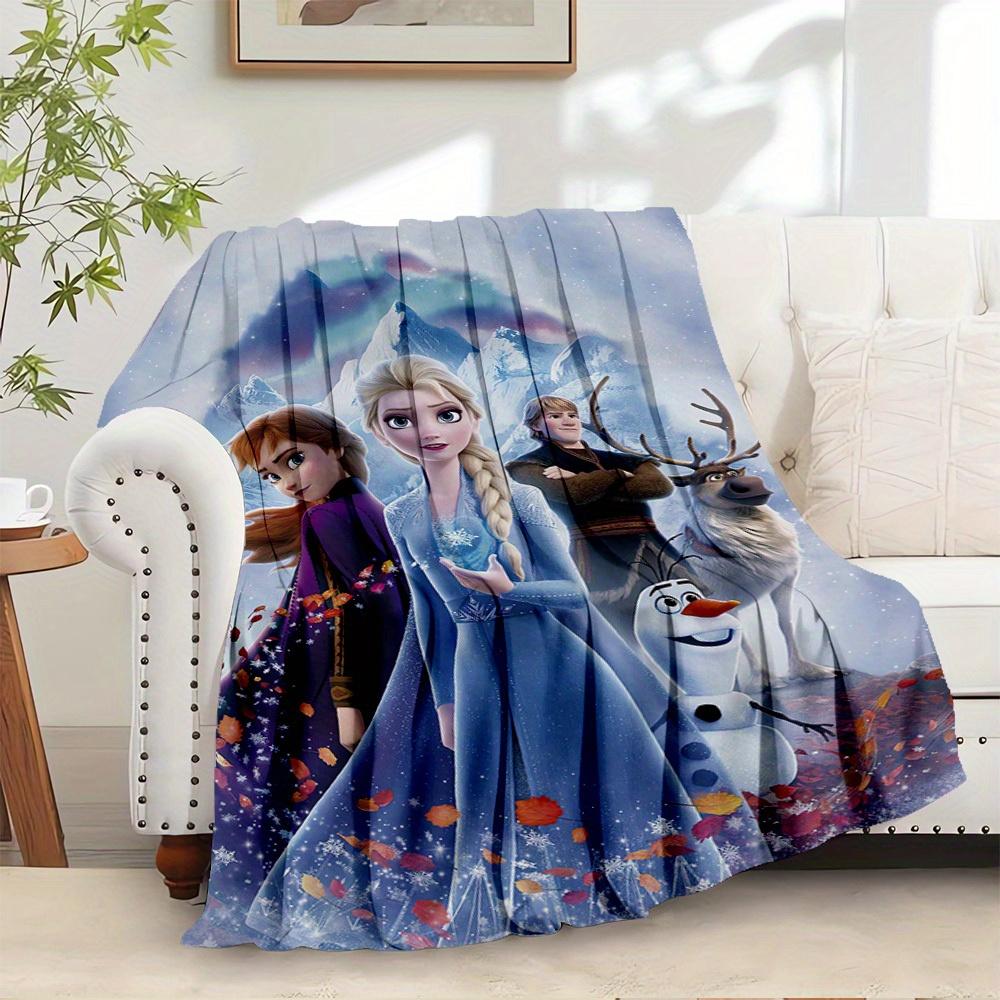 1pc Flannel Frozen II Elsa Anna Olaf Sven Kristoff Sofa Throw Blanket Bed Coverlet Gift Home Decoration