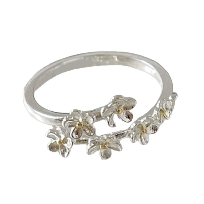 

Women s Adjustable Rings In Silver Color Stylish Copper Rings With Intricate Irises Flower Detailing for Daily Wear